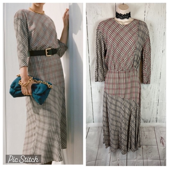 Zara plaid midi dress - Picture 2 of 11
